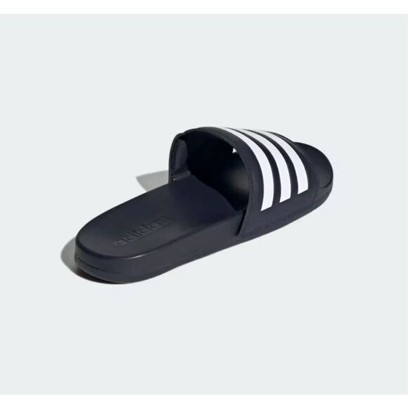 NWT ADIDAS Slides Adilette Comfort Black White Stripes Unisex Men 10 Women 11 - Picture 6 of 9